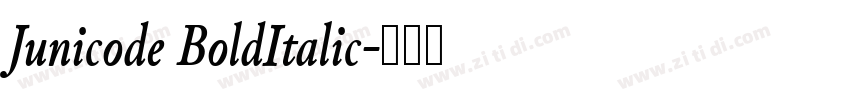 Junicode BoldItalic字体转换